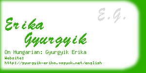 erika gyurgyik business card